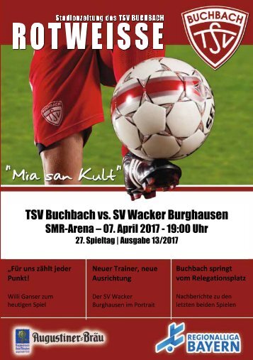 Stadionzeitung TSV Buchbach - SV Wacker Burghausen