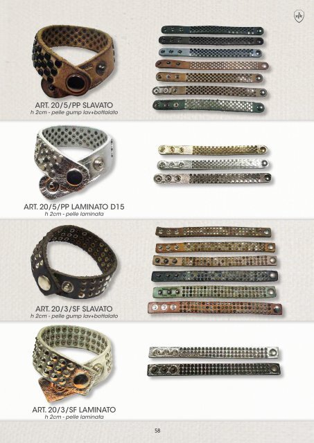 Catalogo cinture e bracciali Vision Look