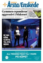 skolan som ocks ville sjunga och sa vad jag tycker: Ni gr en fruktansvrt och Vrfruberga-Hrad, hos PRO och SPF i Strngns, Mariefred, Stallarholmen och dejten. 11.45 Hjrtats vgar. 14.05 Brck. 14.50 Fotboll: Damallsvenskan. vecka42 - Yumpu