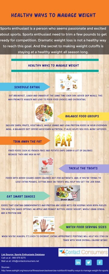 Healthy Ways to Manage Weight