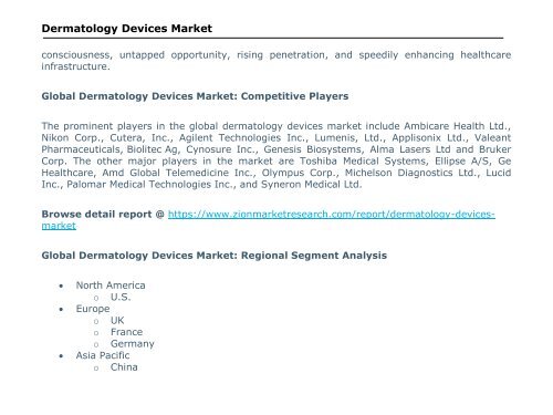 Dermatology Devices Market, 2016–2024