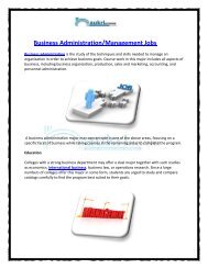 Business AdministrationManagement Jobs