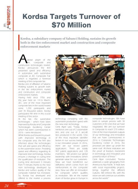 Automotive Exports  – April 2017