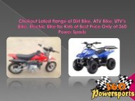 Chekout Latest Range of Dirt Bike, ATV