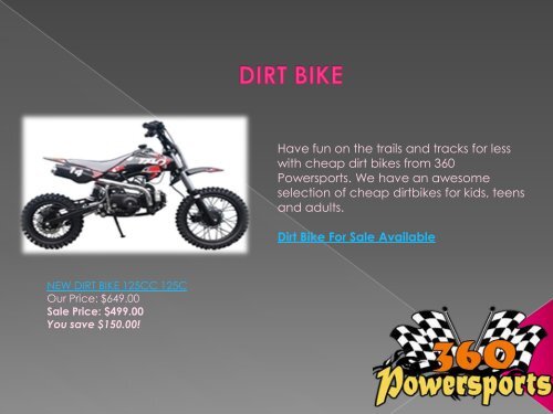 Chekout Latest Range of Dirt Bike, ATV