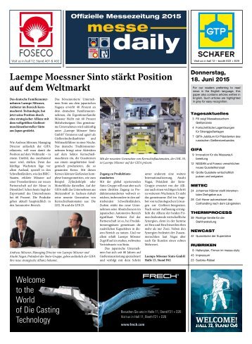 messe daily. Donnerstag, 18. Juni 2015