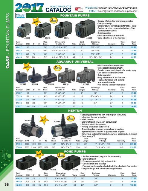 WLS Pond Products Catalog 2017