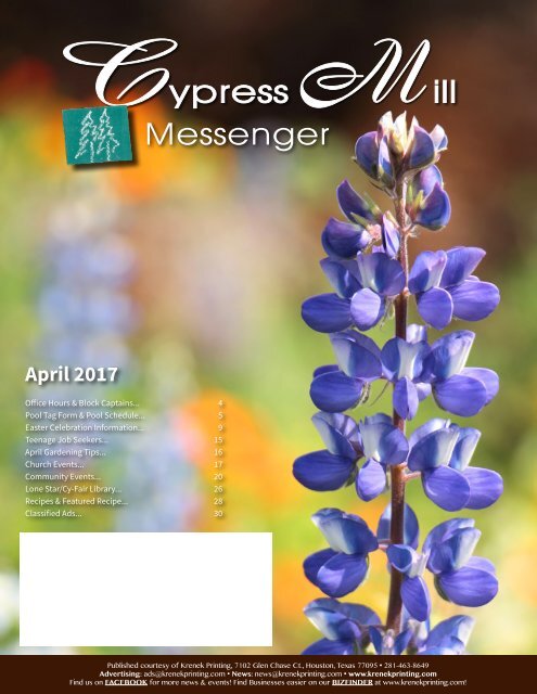 Cypress Mill April 2017