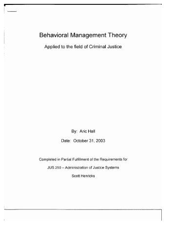 behavioral management theory The behavioral management theory is often called the human relations movement because it addresses the human dimension of work behavioral theorists believed that a . behavioral management theory The behavioral management theory is often called the human relations movement because it addresses the human dimension of work behavioral theorists believed that a .