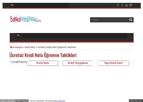 E Devlet Kredi Notu Sorgulama Hesapkurdu