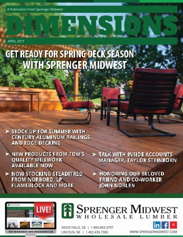 Sprenger Midwest April Newsletter 