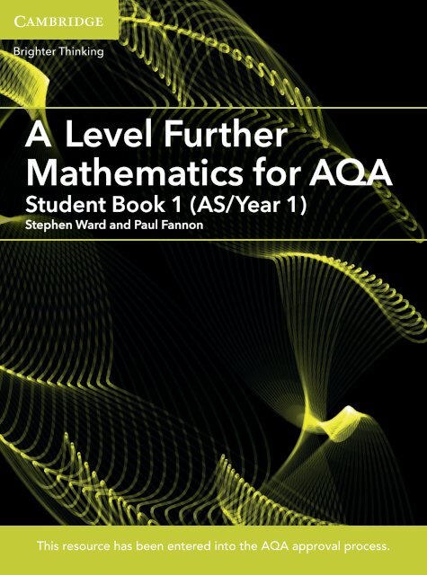 A Level Fur ther Mathematics for AQA