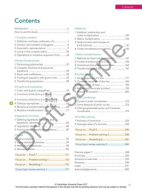 A Level Fur ther Mathematics for AQA