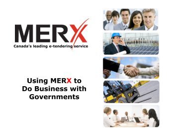 How To Use MERX Electronic Tendering Service