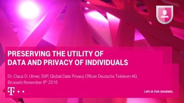 Preserving the Utility of Data and Privacy of Individuals