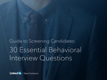 examples of behavioral based interview questions