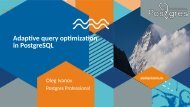 Adaptive query optimization in PostgreSQL