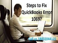 How to troubleshoot QuickBooks Error 1069? 18002044122