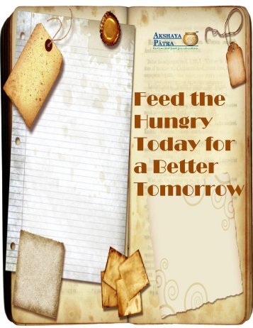 Feed the Hungry Today for a Better Tomorrow