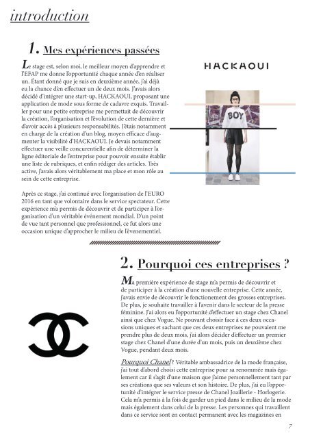 introduction 1. Mes expé