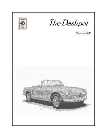 The Dashpot - Ottawa MG Club