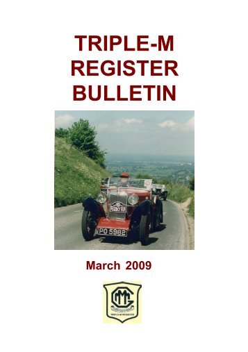 MG March Bulletin no.48 - The Triple-M Register