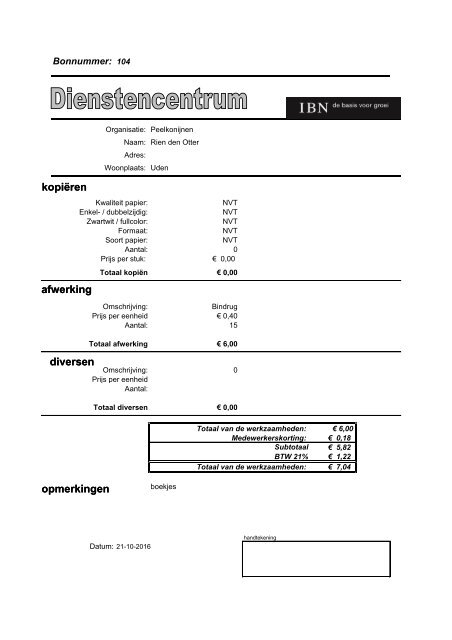 PriveOpdracht 104