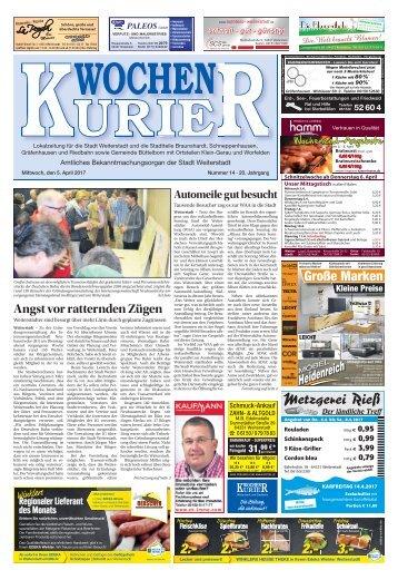 Wochen-Kurier 14/2017 - Lokalzeitung für Weiterstadt und Büttelborn