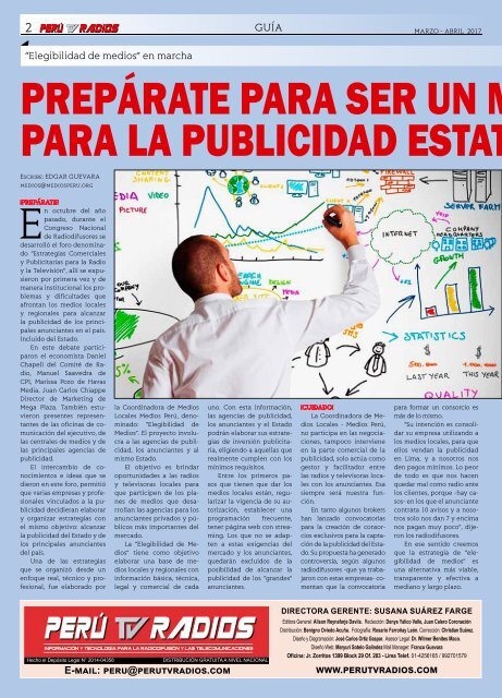 Revista PERÚ TV RADIOS Edic. Mar- Abr 2017