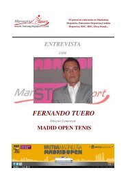 ENTREVISTA con FERNANDO TUERO Director ... - ManagingSport