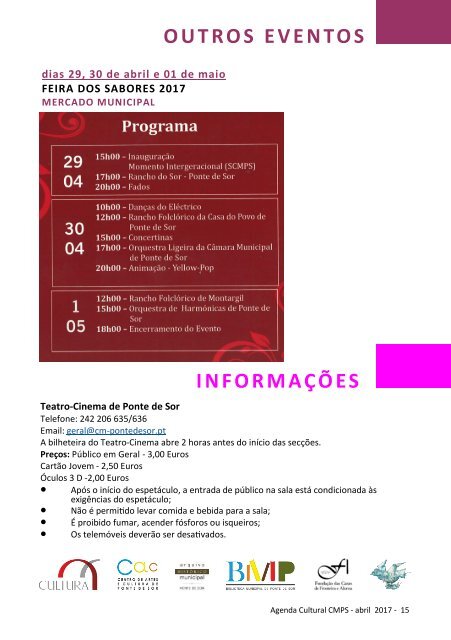 Agenda Cultural abril 2017