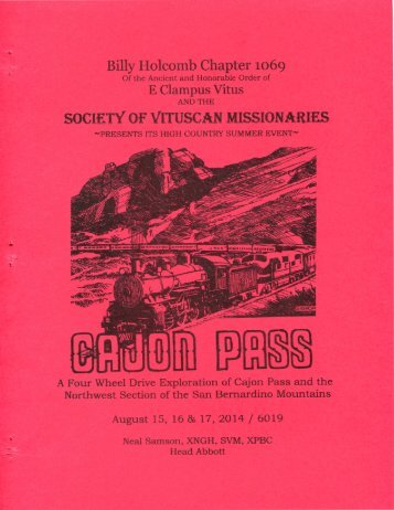 6019 Summer Vituscan Cajon Pass History