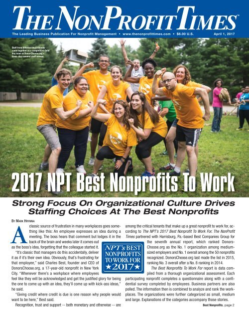 2017 NPT Best Nonprofits To Work