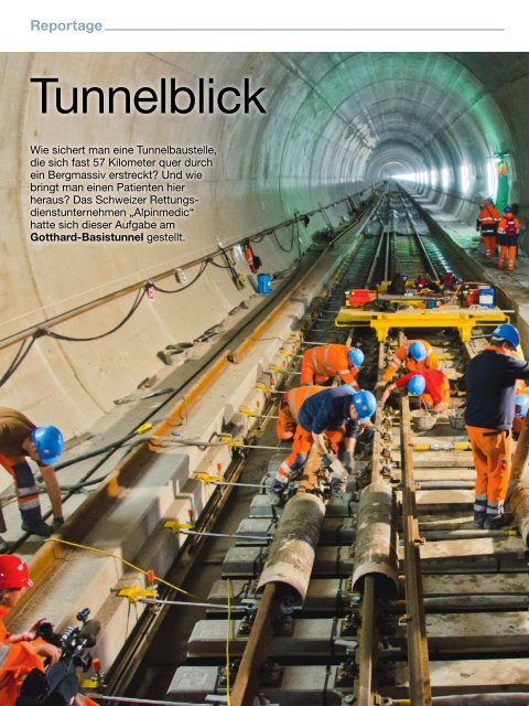 Rettung im Gotthard-Basis-Tunnel