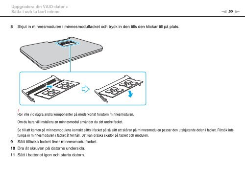 Sony VPCEE4J1E - VPCEE4J1E Mode d'emploi Su&eacute;dois