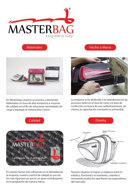 Catalogo Masterbag 2017