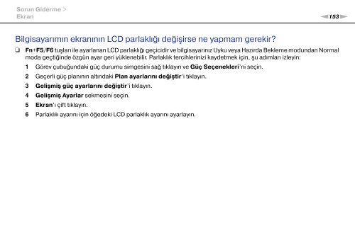 Sony VGN-FW41E - VGN-FW41E Mode d'emploi Turc