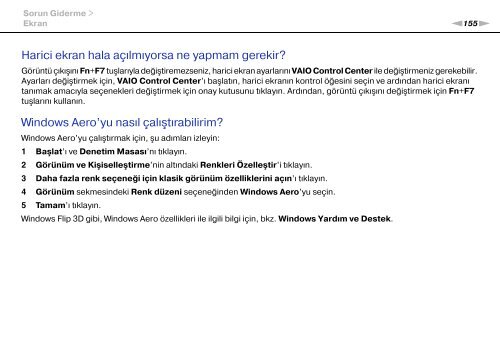 Sony VGN-FW41E - VGN-FW41E Mode d'emploi Turc