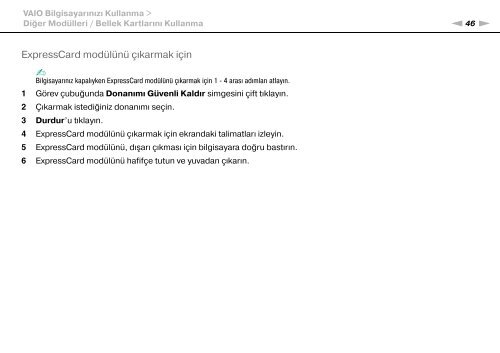 Sony VGN-FW41E - VGN-FW41E Mode d'emploi Turc