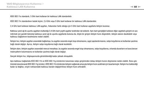 Sony VGN-FW41E - VGN-FW41E Mode d'emploi Turc