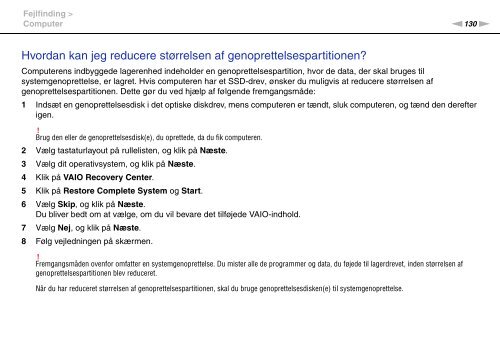 Sony VGN-FW41E - VGN-FW41E Mode d'emploi Danois