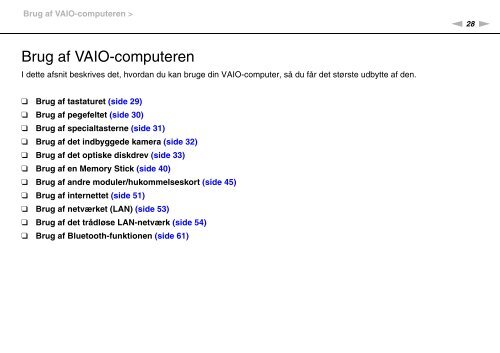 Sony VGN-FW41E - VGN-FW41E Mode d'emploi Danois