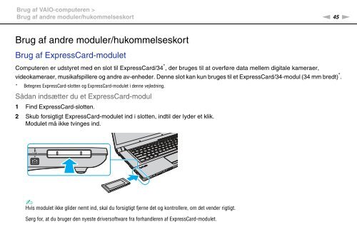 Sony VGN-FW41E - VGN-FW41E Mode d'emploi Danois