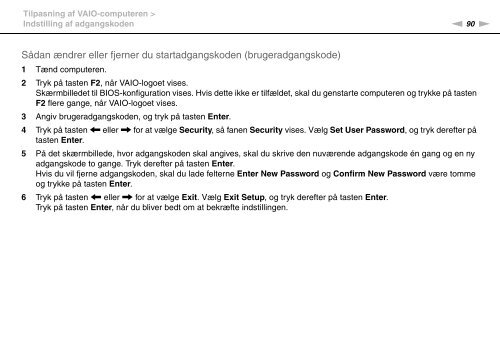 Sony VGN-FW41E - VGN-FW41E Mode d'emploi Danois