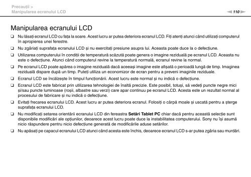 Sony VGN-FW41E - VGN-FW41E Mode d'emploi Roumain