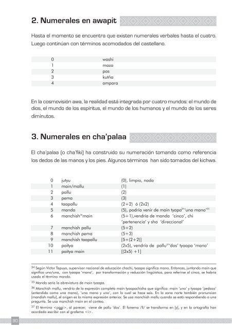 PERFILES DE LAS LENGUAS Y SABERES DEL ECUADOR