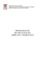 Programação de Fiscalização 2017/2018