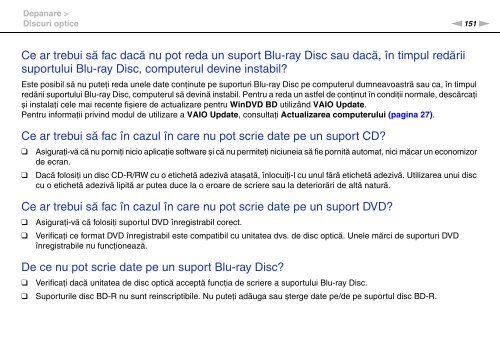 Sony VGN-FW41E - VGN-FW41E Mode d'emploi Roumain