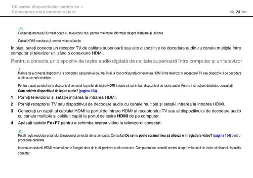 Sony VGN-FW41E - VGN-FW41E Mode d'emploi Roumain