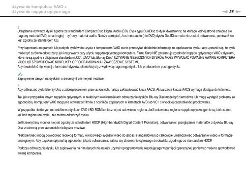 Sony VGN-FW41E - VGN-FW41E Mode d'emploi Polonais